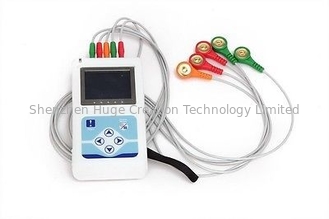 Cina OLED Display TLC9803 Portable Patient Monitor 3 Channel Dynamic ECG Holter PC English Software pemasok