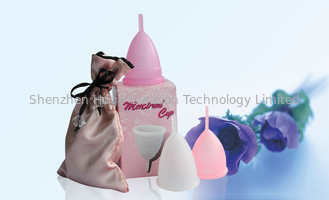 Cina 20Ml Reusable Silicone Soft Menstrual Period Cup S -1801 Pink / Putih / Ungu pemasok